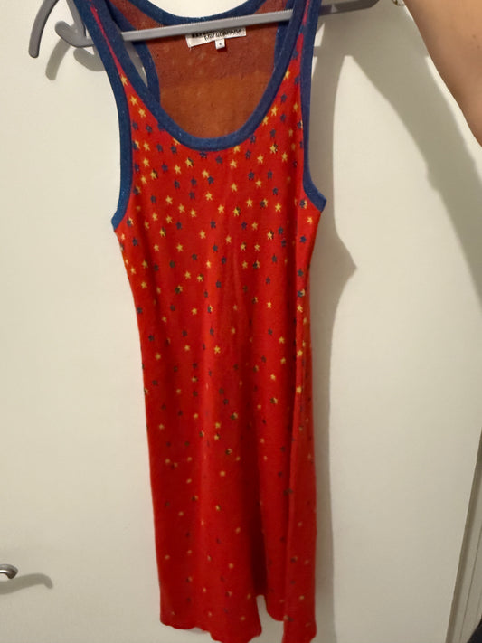 Knit calf length star dress