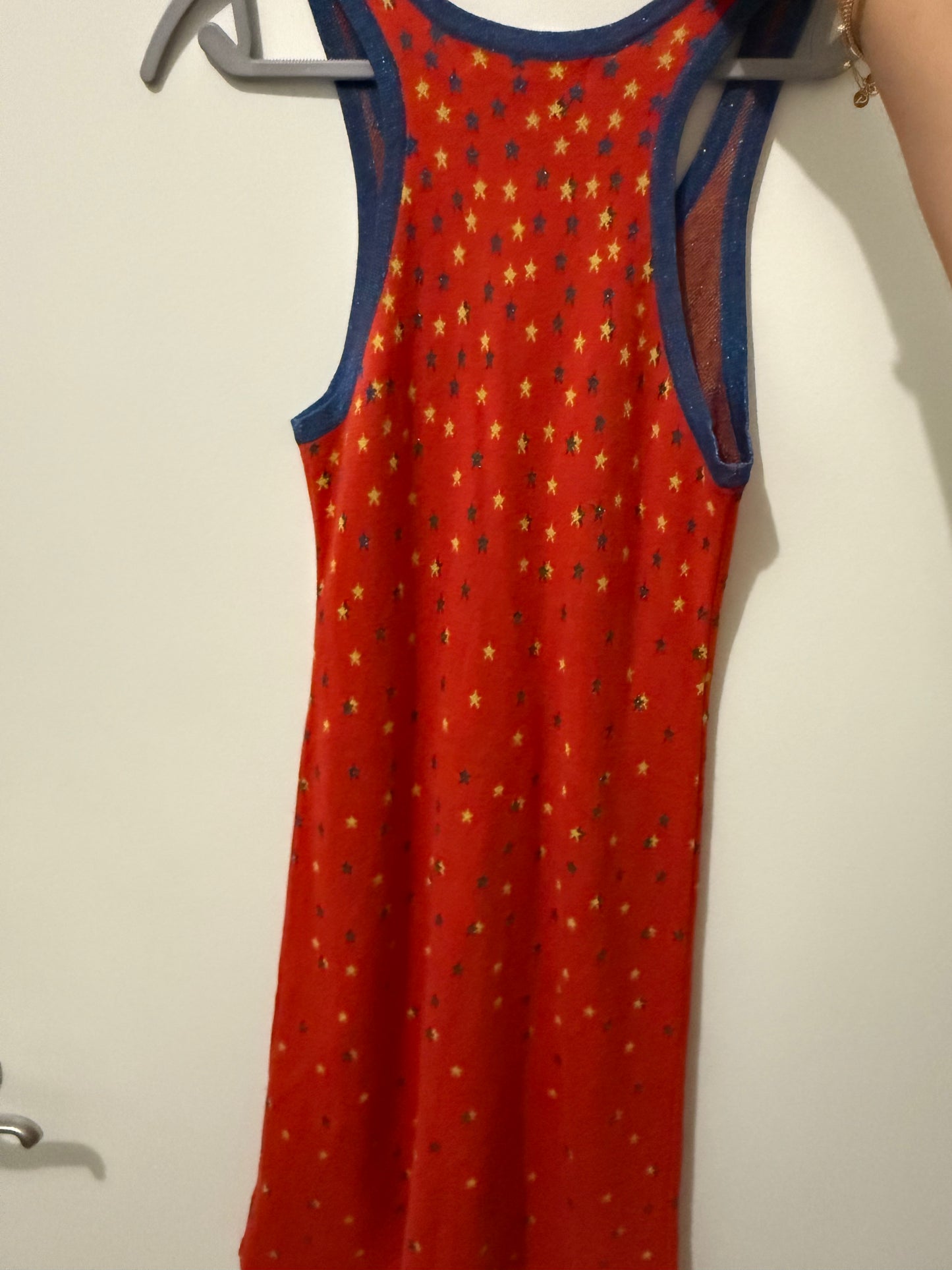 Knit calf length star dress